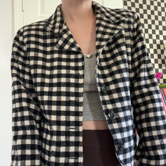 Gingham Wool Jacket - Picture 3 of 7